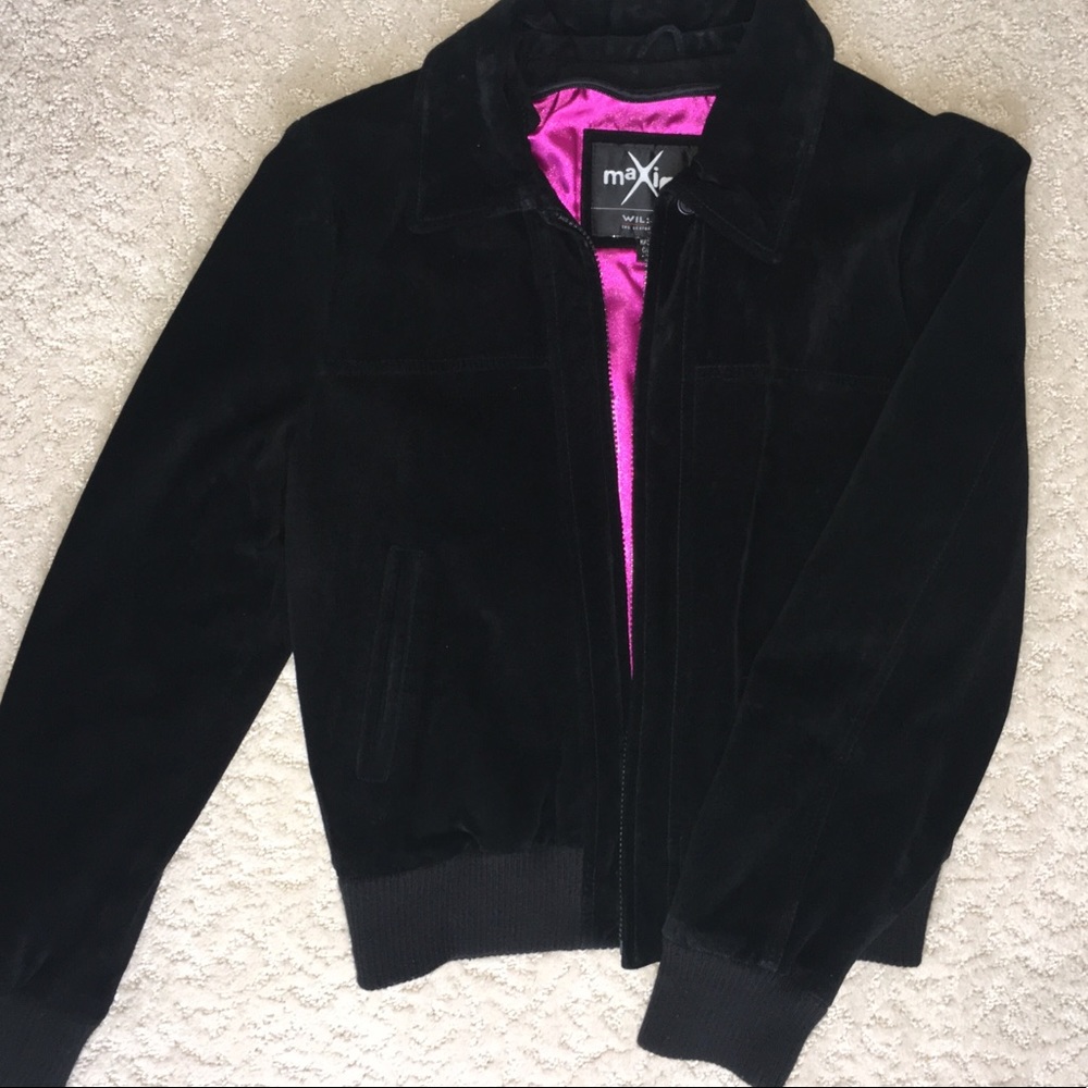 Black suede jacket